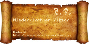 Niederkirchner Viktor névjegykártya