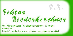viktor niederkirchner business card